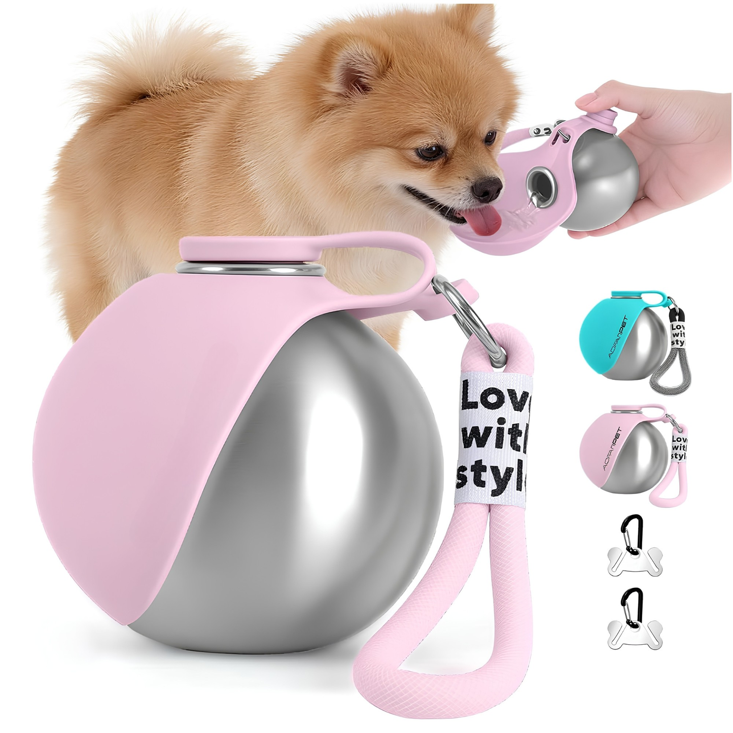 Portable Stainless Steel Pet Water Bottle
