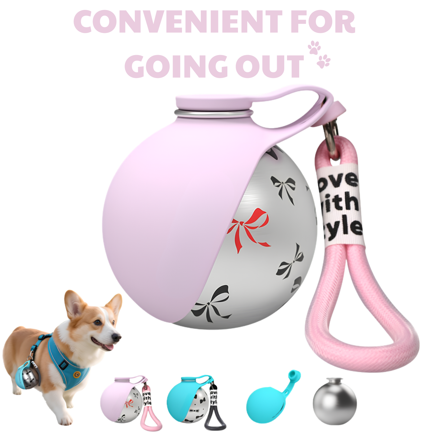 Portable Stainless Steel Pet Water Bottle