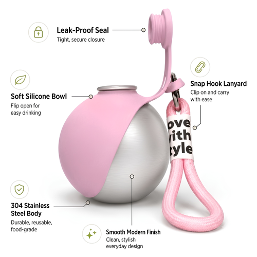 Portable Stainless Steel Pet Water Bottle