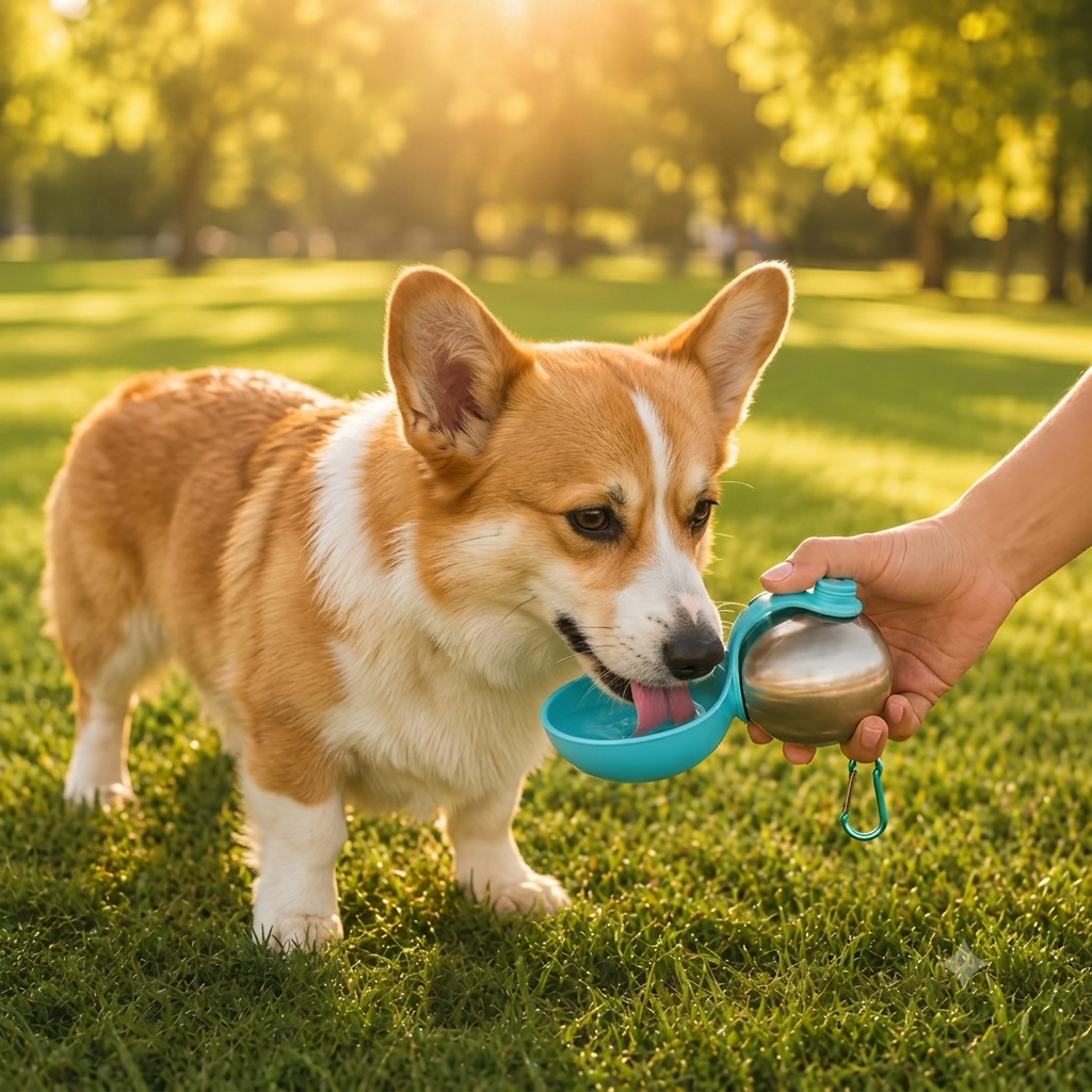 Portable Stainless Steel Pet Water Bottle